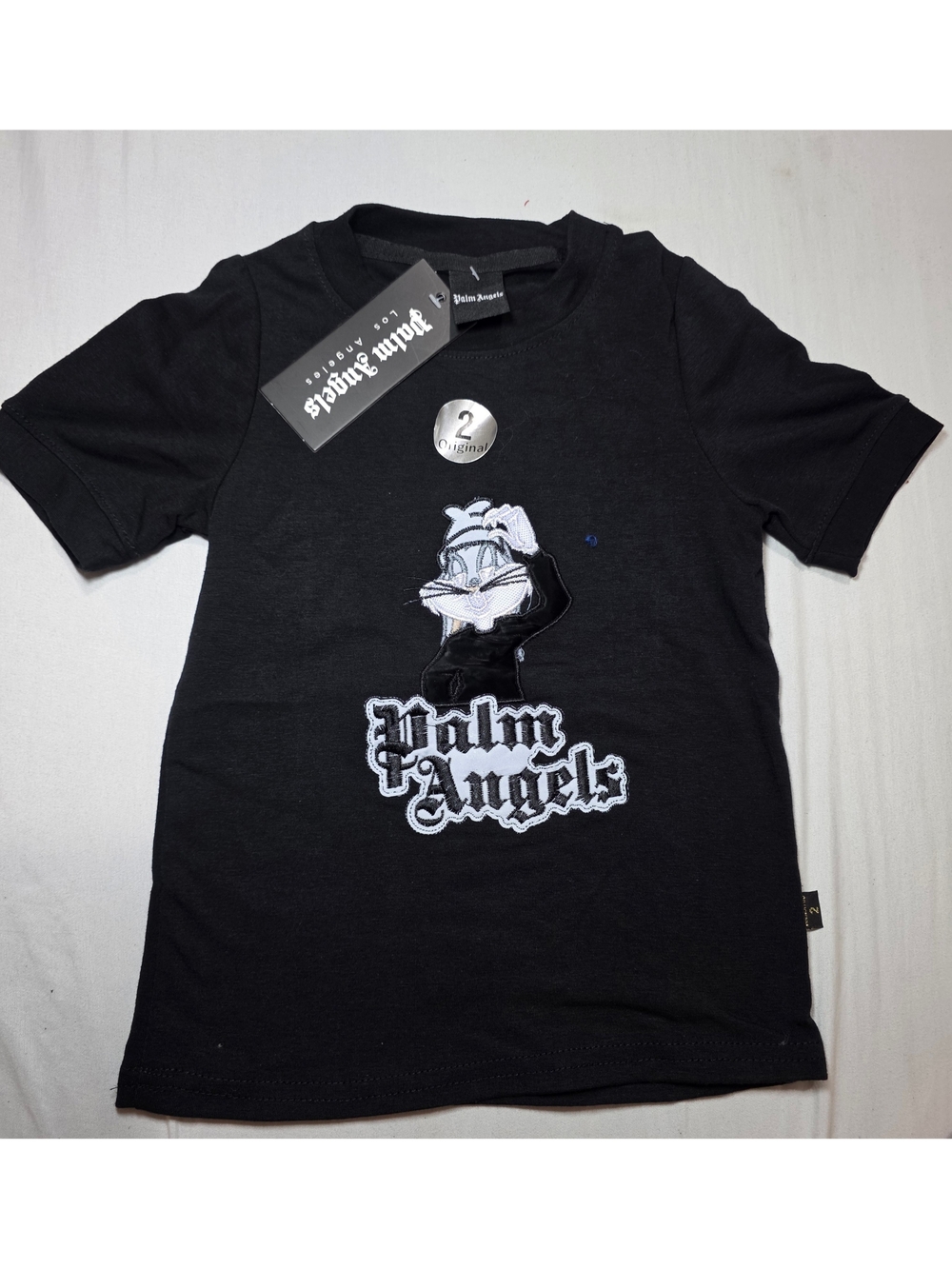 Palm Angels Kids Black Graphic Tee